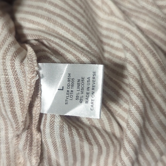 NWT Intermix tan linen striped romper - Picture 10 of 11
